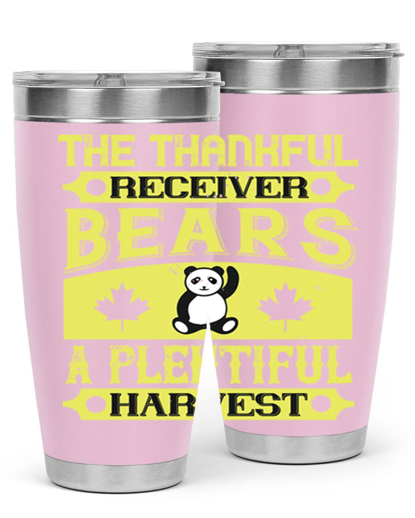 the thankful receiver bears a plentiful harvest 2#- thanksgiving- Tumbler