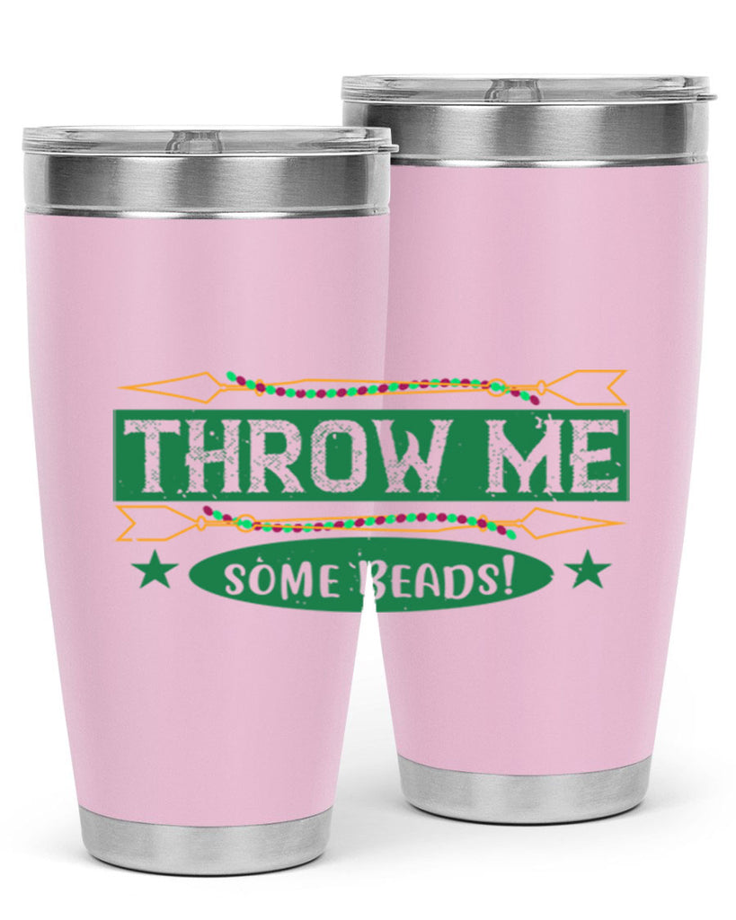 throw me some beads 34#- mardi gras- Tumbler