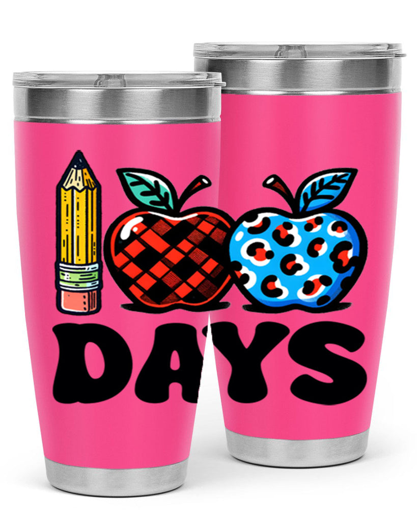 100th day of school Apple 38#- 100 days of school- Tumbler