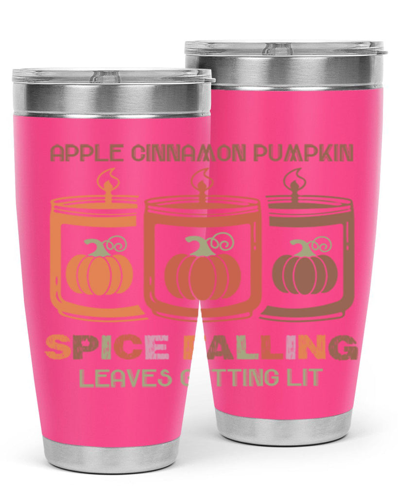 Apple Cinnamon Pumpkin Spice Falling Leaves Getting Lit 11#- fall- Tumbler