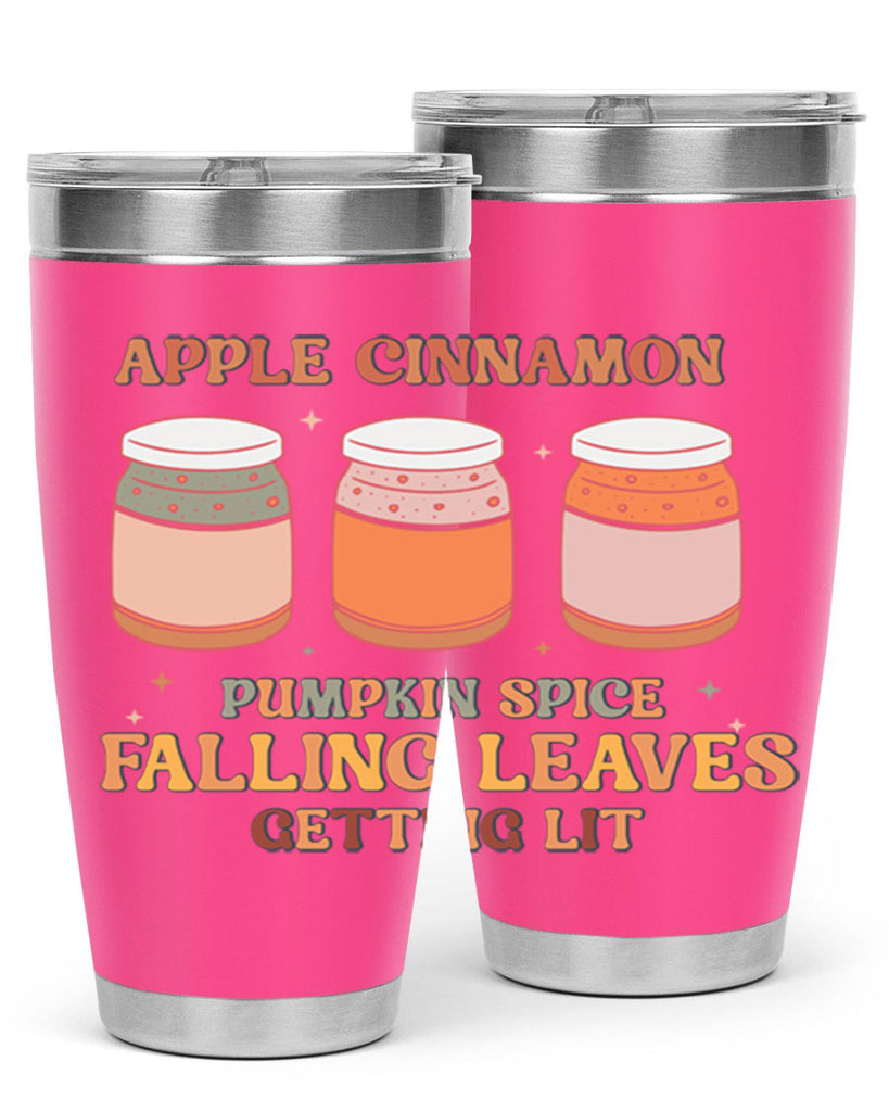 Apple Cinnamon Pumpkin Spice Falling Leaves Getting Lit 12#- fall- Tumbler
