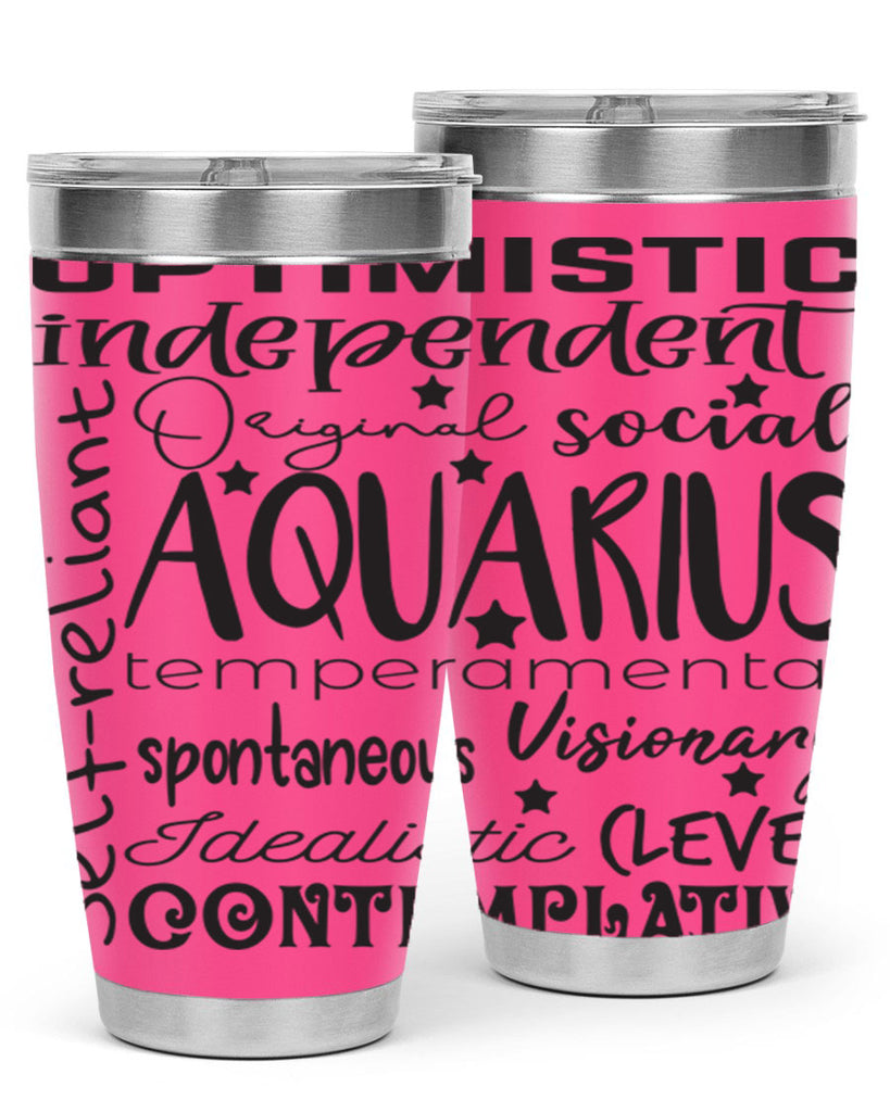 Aquarius 563#- zodiac- Tumbler