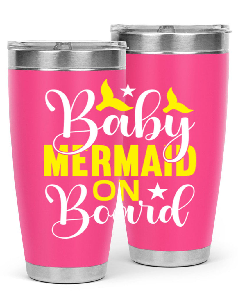 Baby Mermaid on Board 21#- mermaid- Tumbler