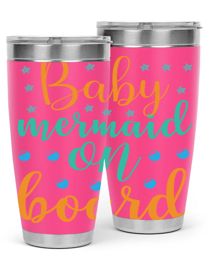 Baby Mermaid on Board 40#- mermaid- Tumbler
