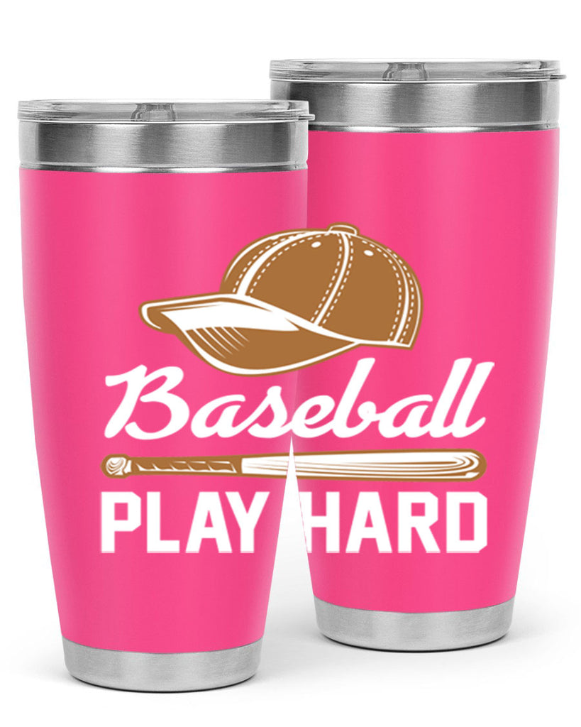 Baseball play 1444#- baseball- Tumbler