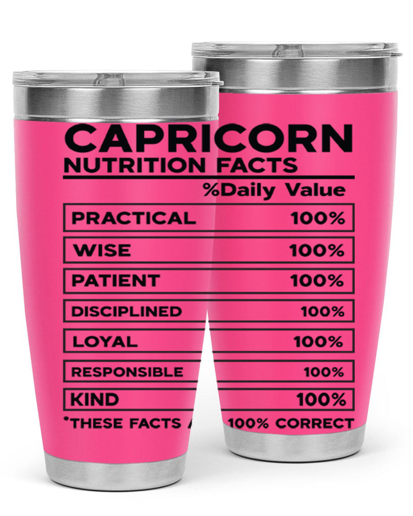 Capricorn Nutrition Facts 185#- zodiac- Tumbler