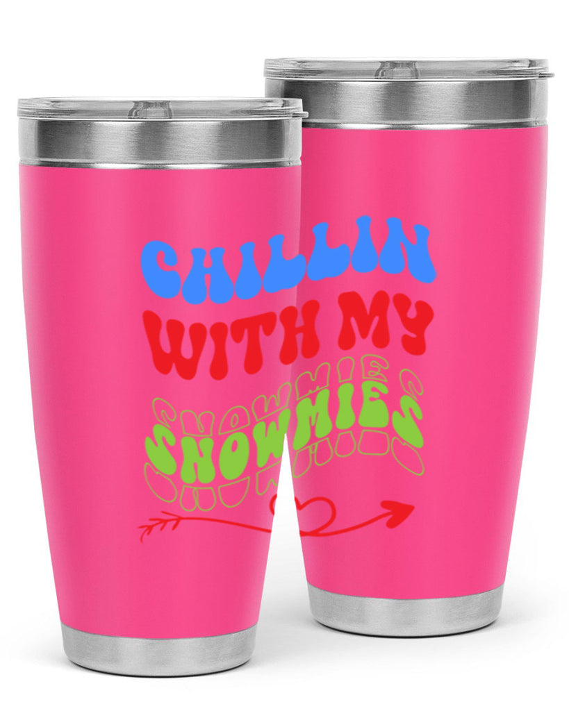 Chillin with my snowmies 42#- winter- Tumbler