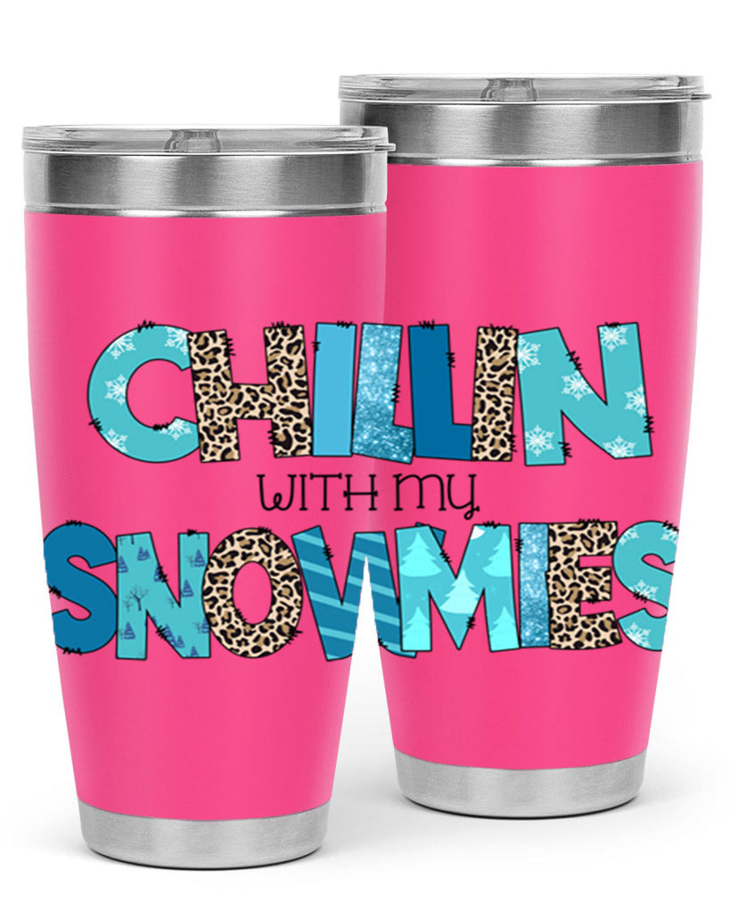 Chillin with my snowmies 43#- winter- Tumbler