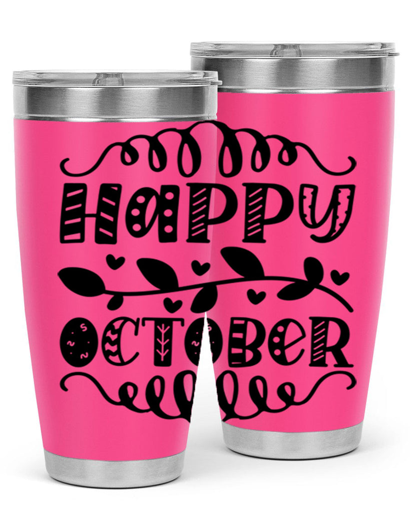Happy October 239#- fall- Tumbler