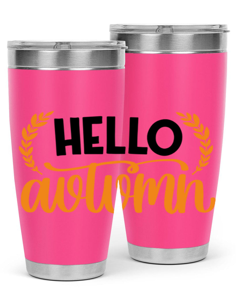 Hello Autumn 493#- fall- Tumbler