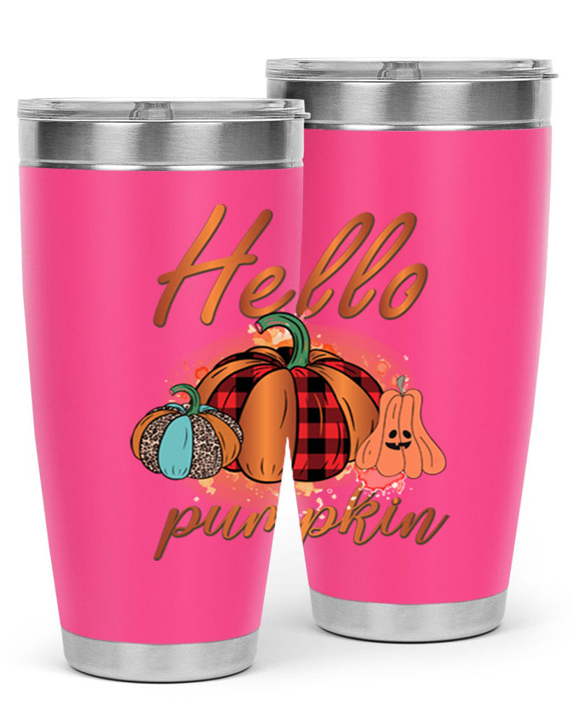 Hello Pumpkin 284#- fall- Tumbler