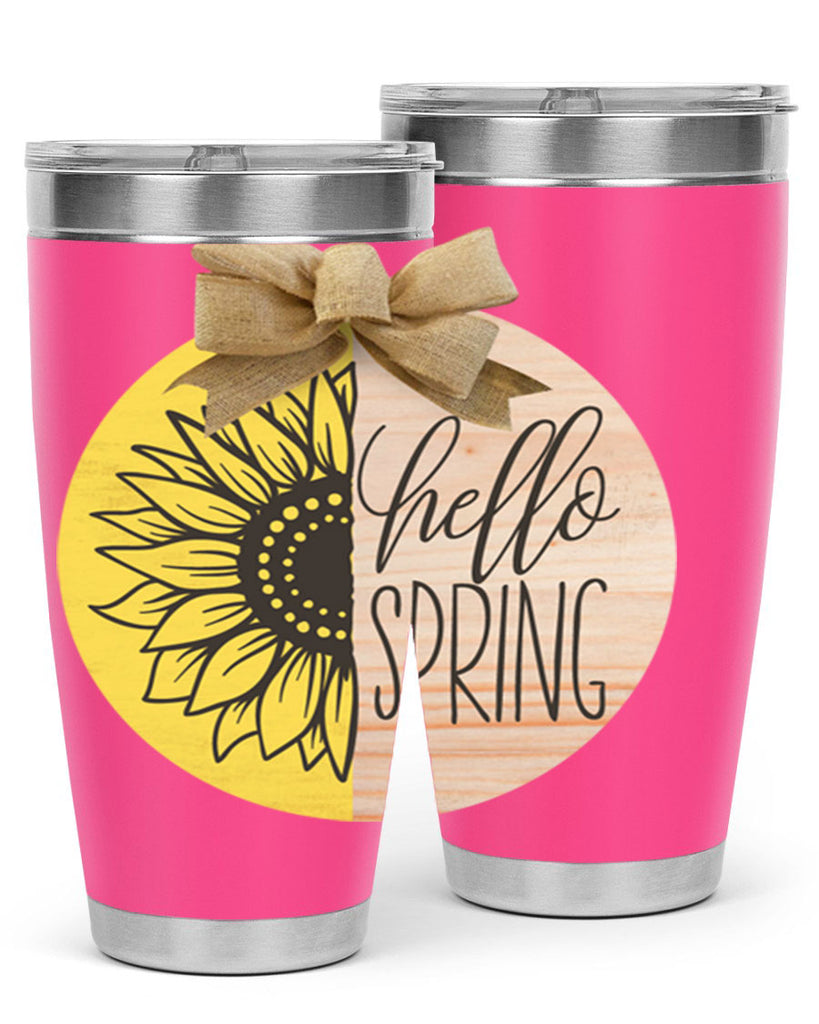 Hello spring half sunflower Mockup198#- spring- Tumbler