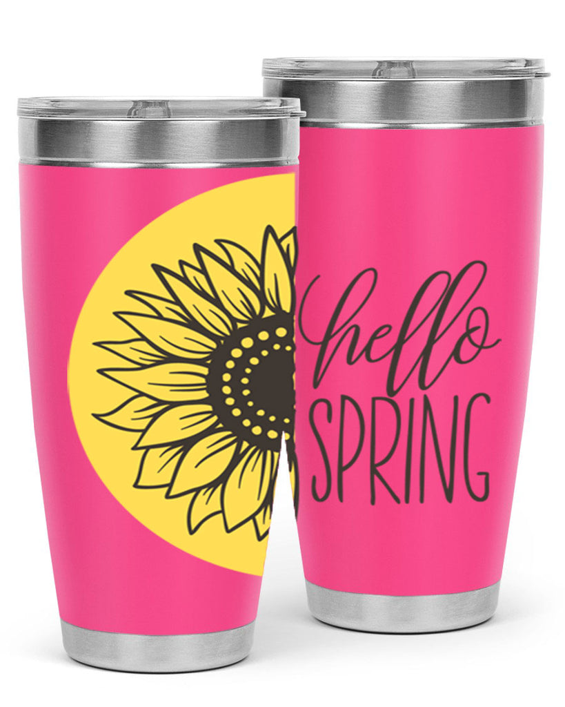 Hello spring half sunflower199#- spring- Tumbler