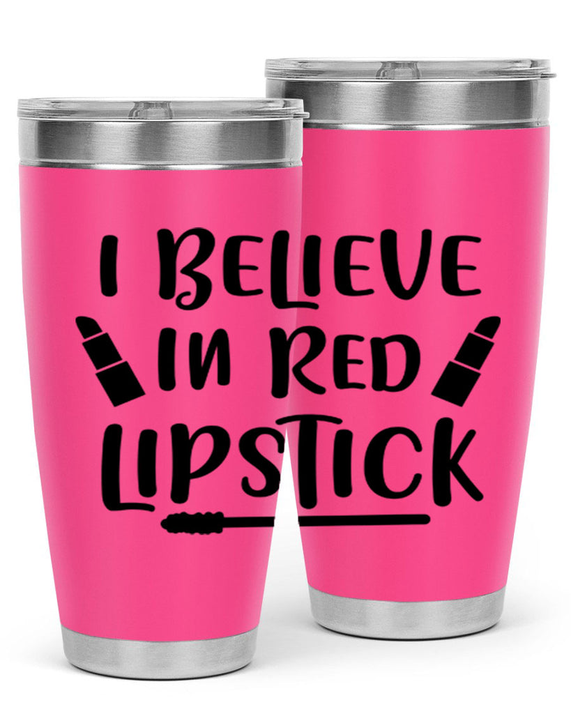 I Believe In Red Lipstick 104#- fashion- Cotton Tank