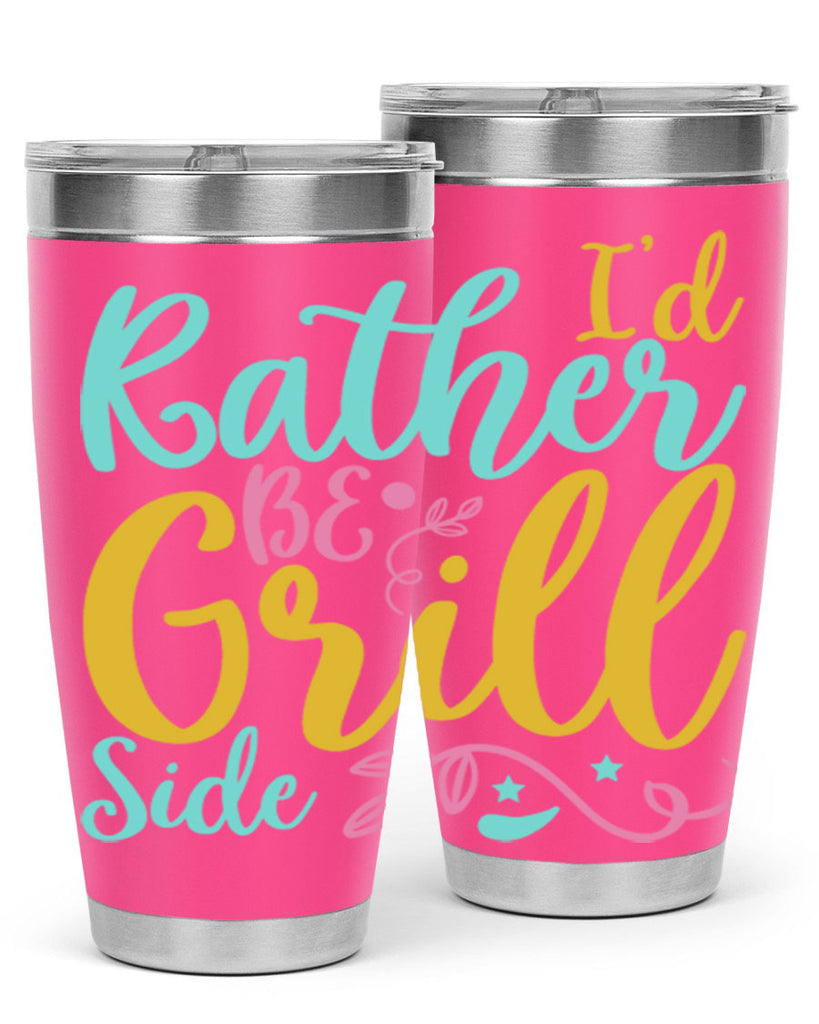 ID RATHER BE GRILL SIDE Style 62#- summer- Tumbler