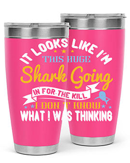 It looks like I’m this huge shark going in for the kill…I don’t know what I was thinking Style 60#- shark  fish- Tumbler