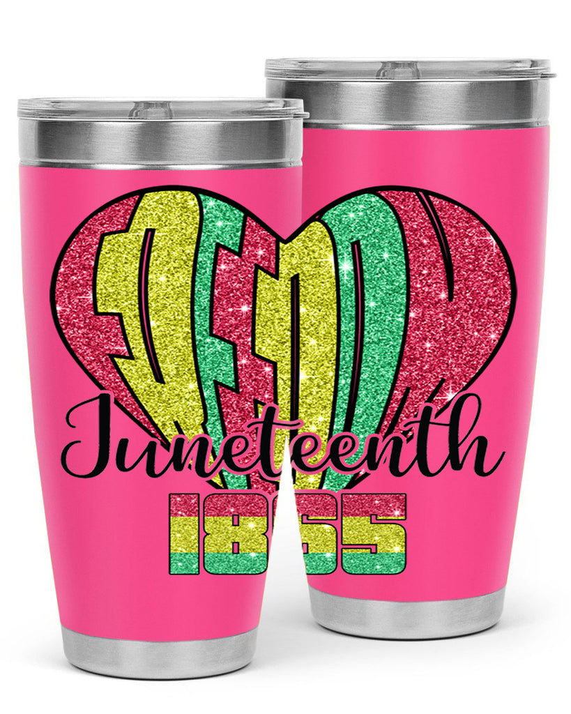 Juneteenth Since 1865 Heart 20#- Juneteenth- tumbler