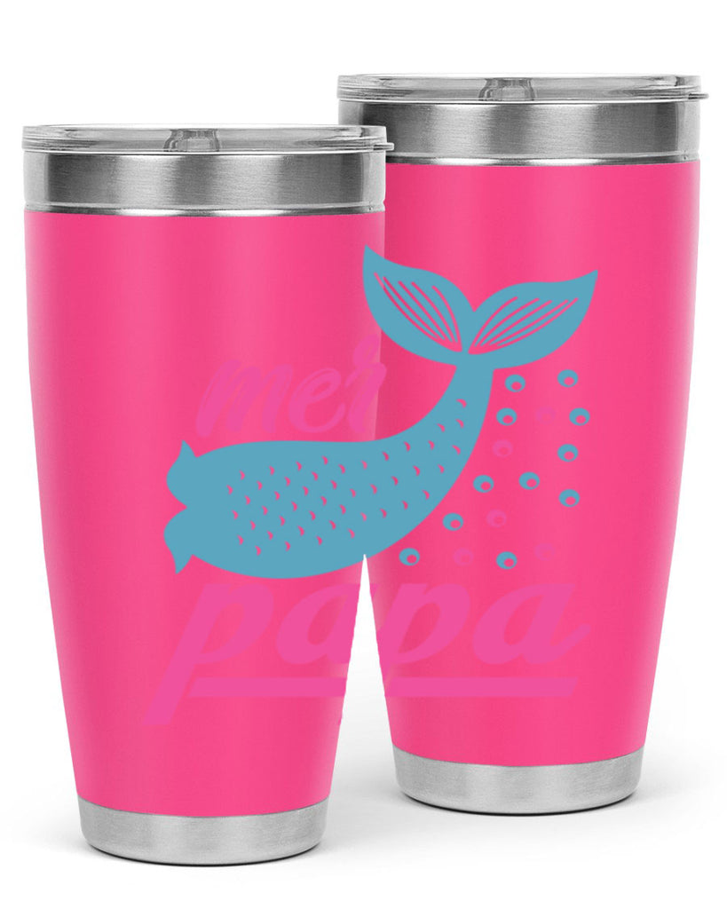Mer Papa 344#- mermaid- Tumbler