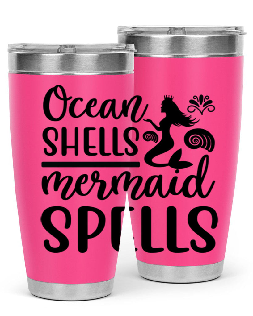 Ocean shells mermaid spells 522#- mermaid- Tumbler