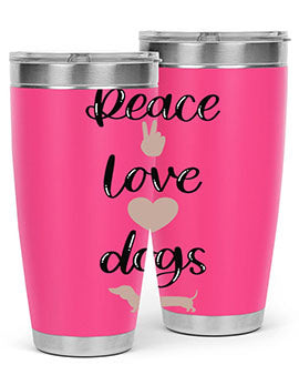 Peace Love Dogs Style 11#- dog- Tumbler