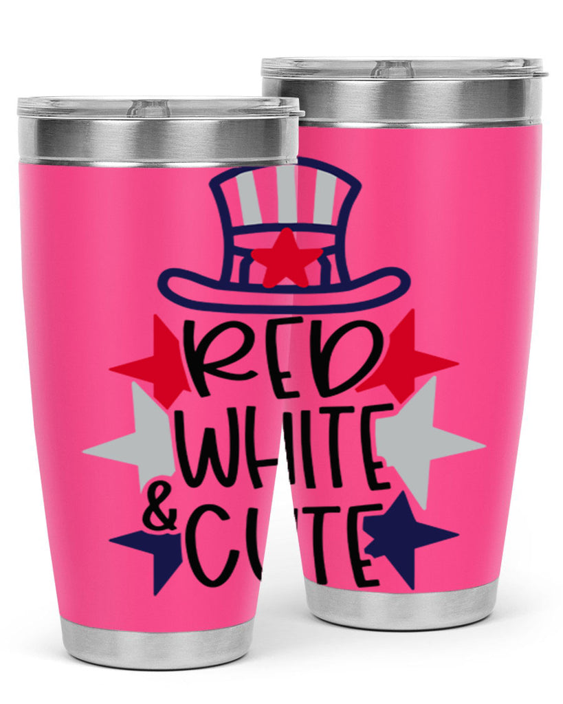 Red White Cute Style 169#- Fourt Of July- Tumbler