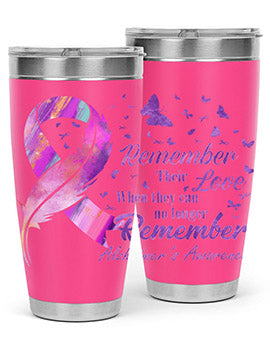 Remember heir Love Alzheimer Awareness 213#- alzheimers- Tumbler
