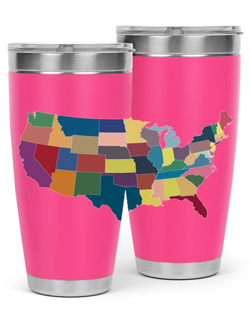 Separate Color Map Style 73#- Fourt Of July- Tumbler