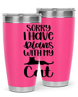 Sorry I Have Plans Style 105#- cat- Tumbler