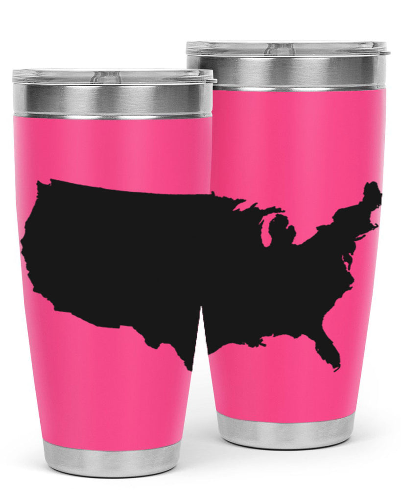 USA Solid Map Style 76#- Fourt Of July- Tumbler