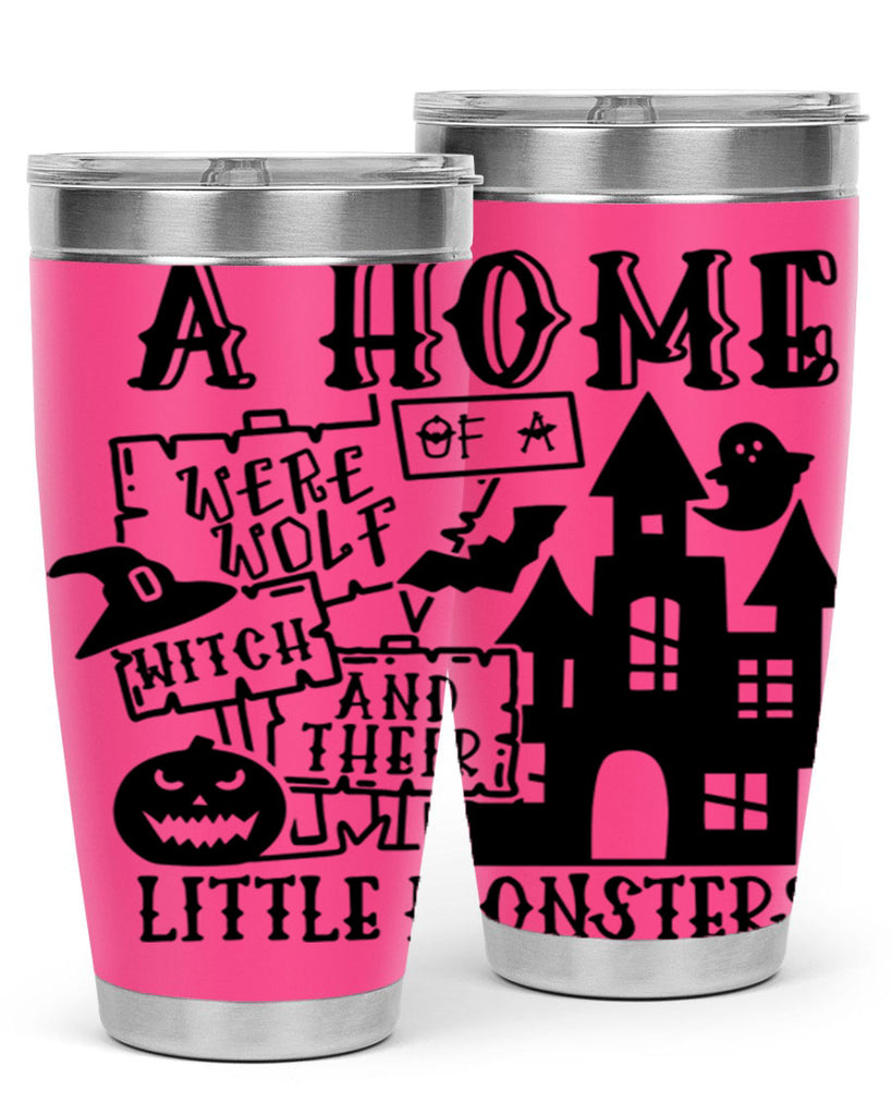 a home of a were wolf witch and their little monsters 96#- halloween- Tumbler