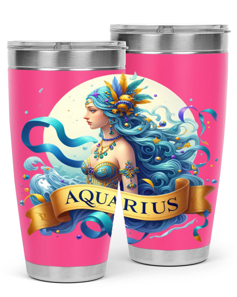 aquarius 84#- zodiac- Tumbler