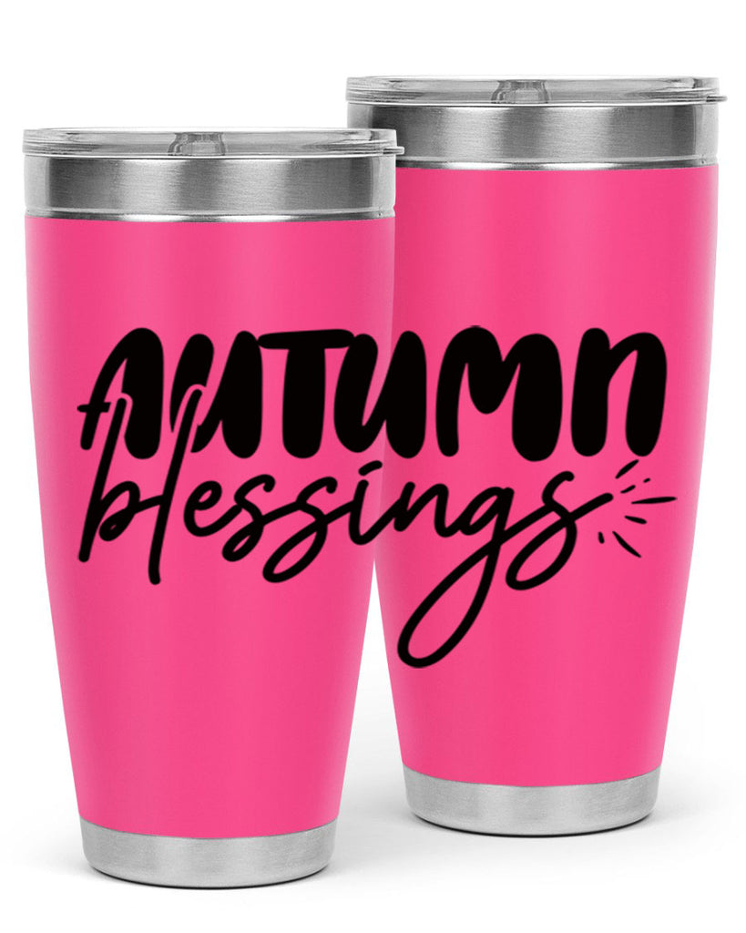 autumn blessings 65#- thanksgiving- Tumbler