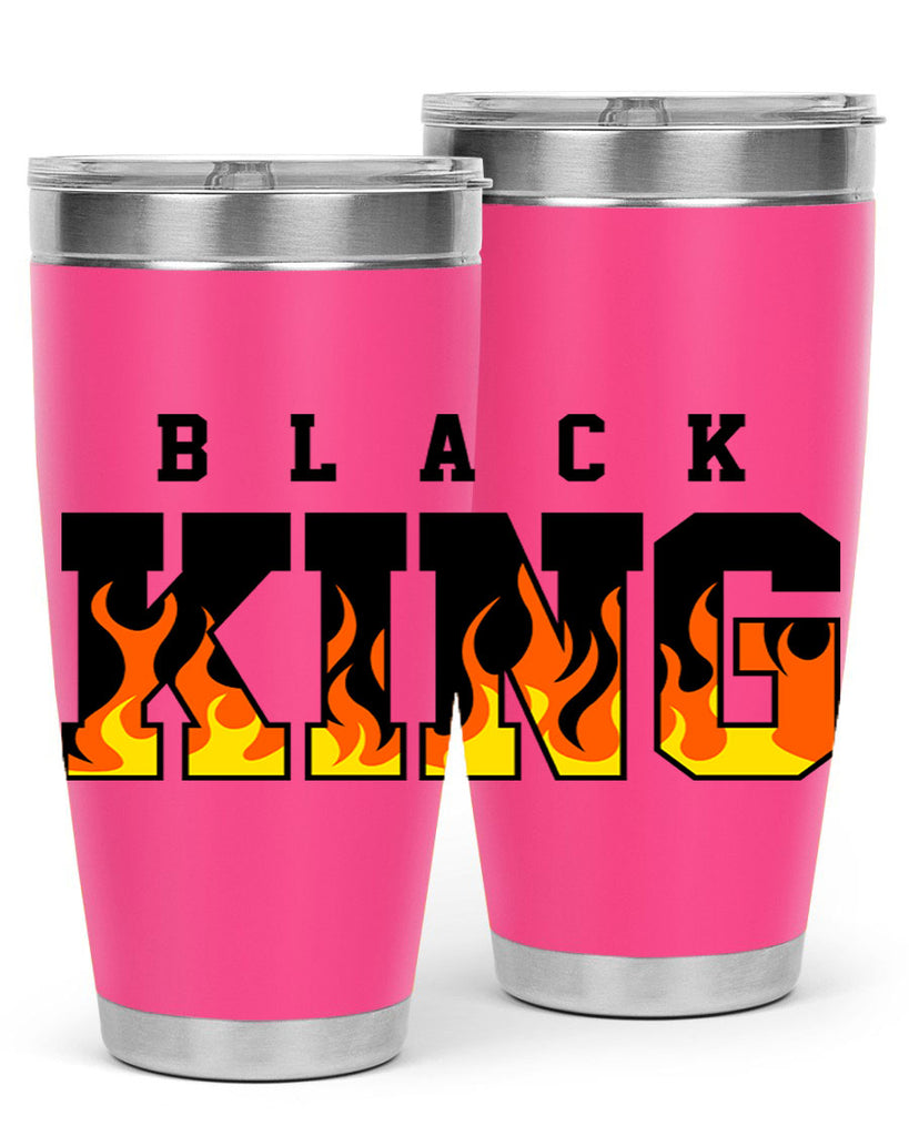 black king flames 232#- black words phrases- Cotton Tank