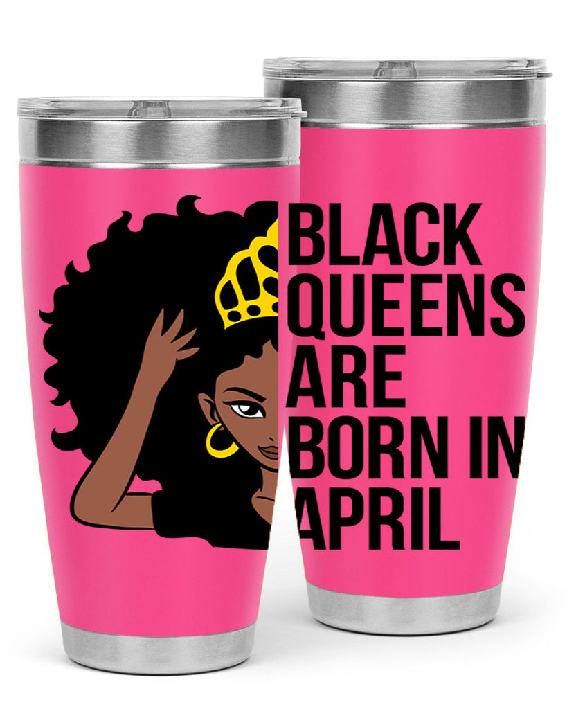 black queens are born in april 218#- black words phrases- Cotton Tank