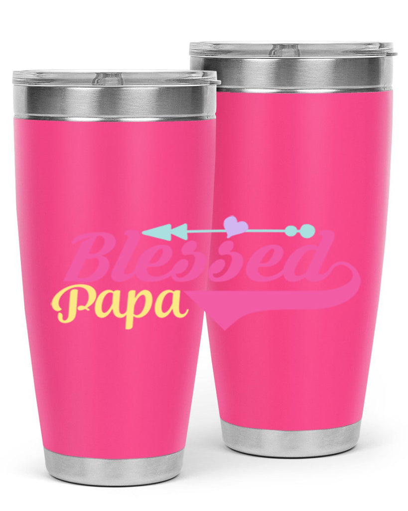 blessed papa 73#- grandpa - papa- Tumbler