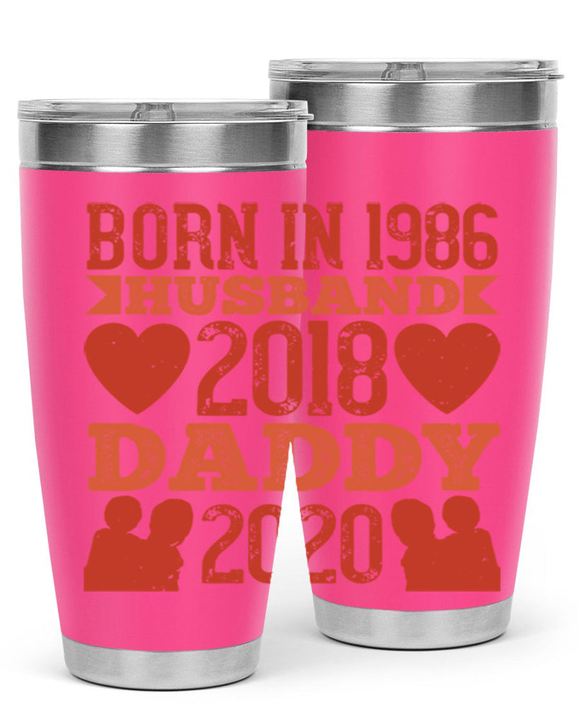 born in husband daddy 123#- fathers day- Tumbler