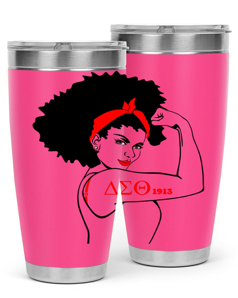 delta sigma theta 6#- black words phrases- Cotton Tank