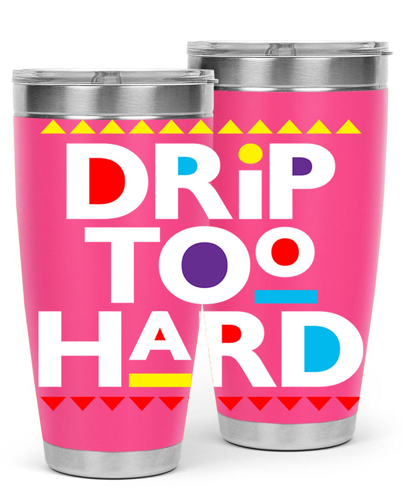 drip too hard 163#- black words phrases- Cotton Tank