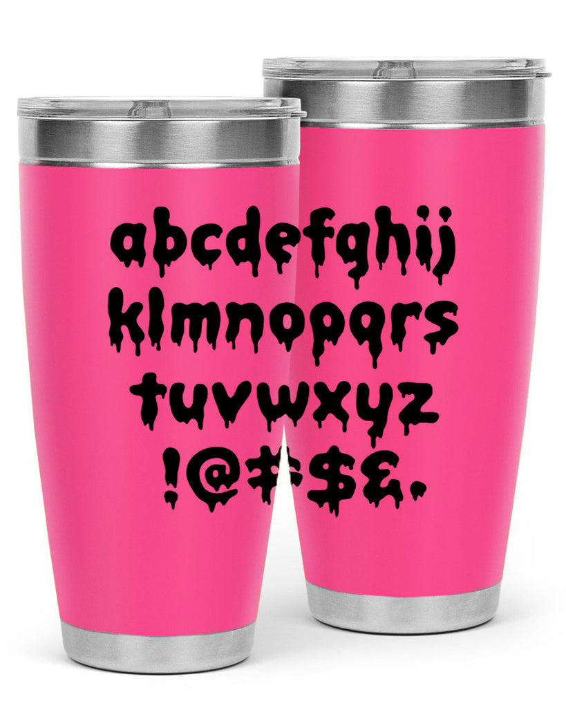 dripping lowercase 162#- black words phrases- Cotton Tank
