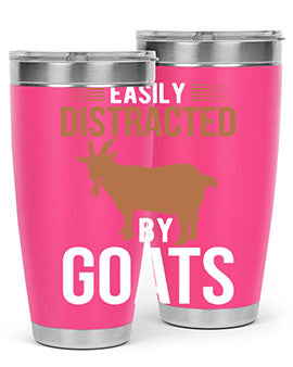 easily distracted by goats Style 5#- goat- Tumbler