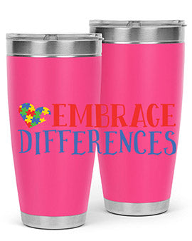 embrace differences Style 13#- autism- Tumbler
