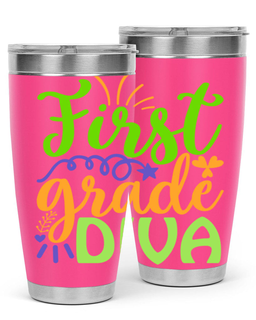 first grade diva 21#- mardi gras- Tumbler
