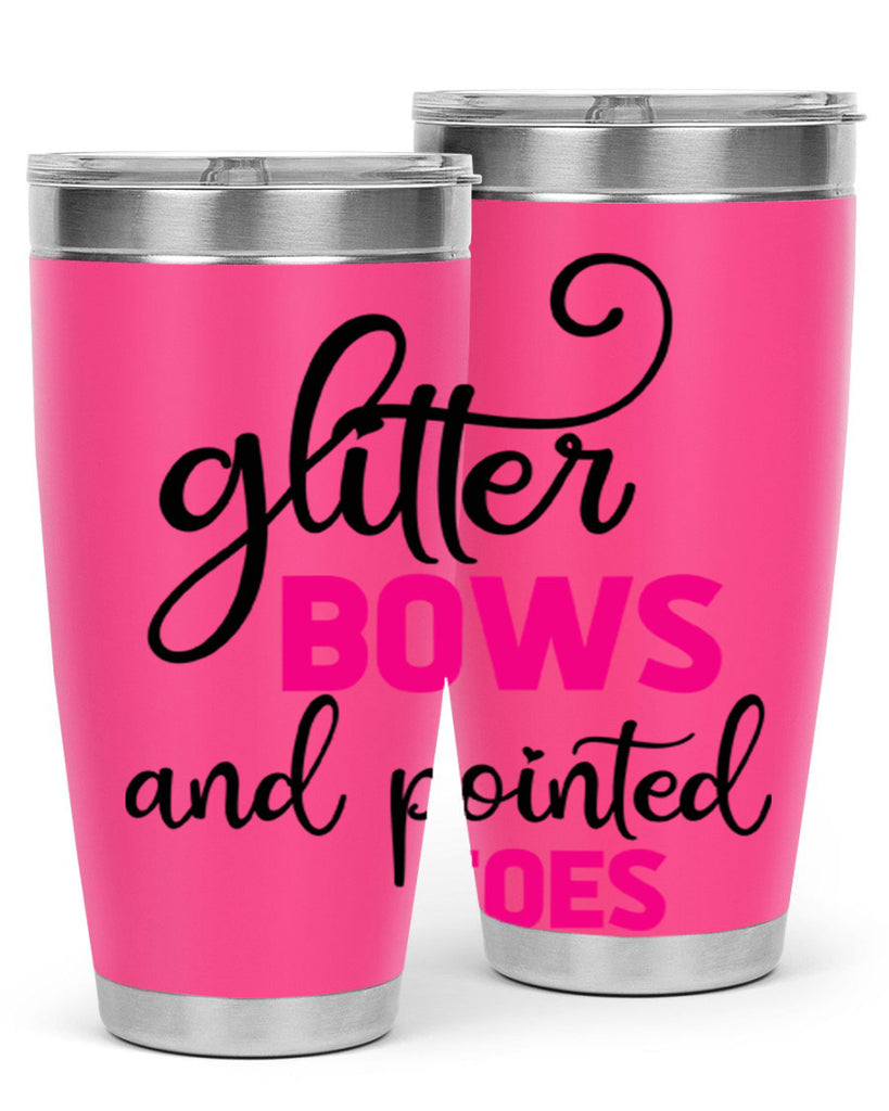 glitter bows and pointed toes 41#- ballet- Tumbler