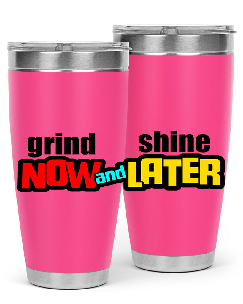grind now and shine later 142#- black words phrases- Cotton Tank