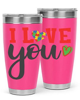 i love you Style 23#- autism- Tumbler