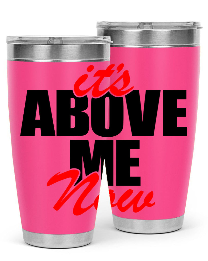 its above me now 106#- black words phrases- Cotton Tank