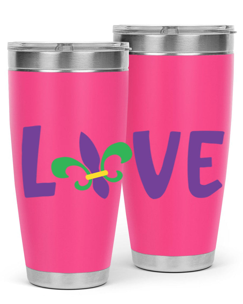 love 80#- mardi gras- Tumbler