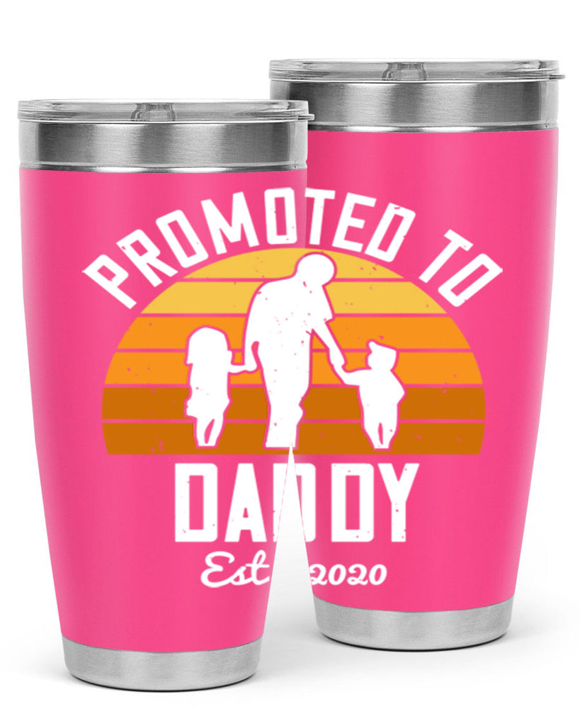 promoted to daddy est 187#- fathers day- Tumbler