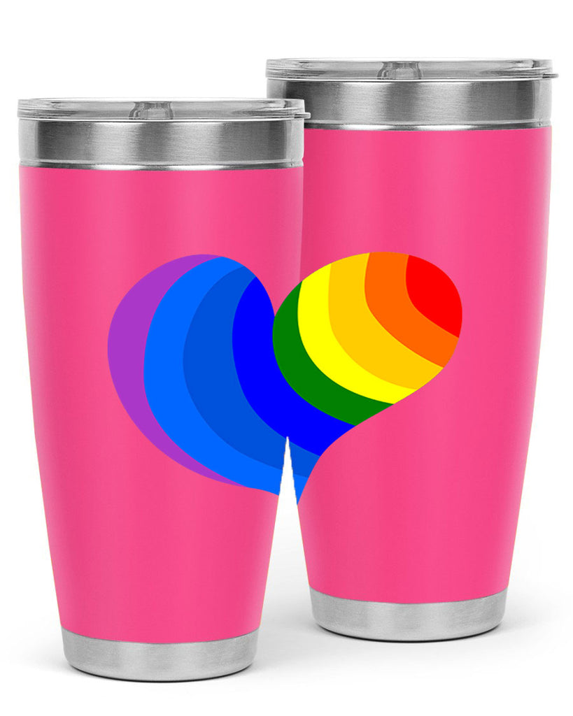 rainbow heart wavy 7#- lgbt- Tumbler
