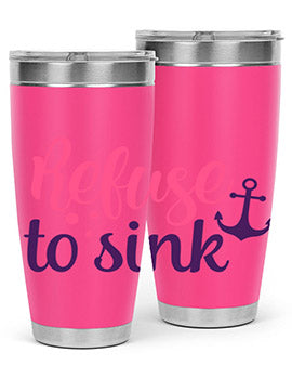 refuse to sink Style 4#- breast cancer- Tumbler